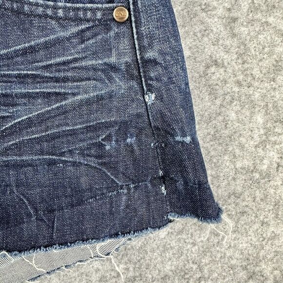 One Teaspoon Jean Shorts Womens 26 Bandits Relaxed Long Rise Button Fly Twisted - Picture 4 of 13